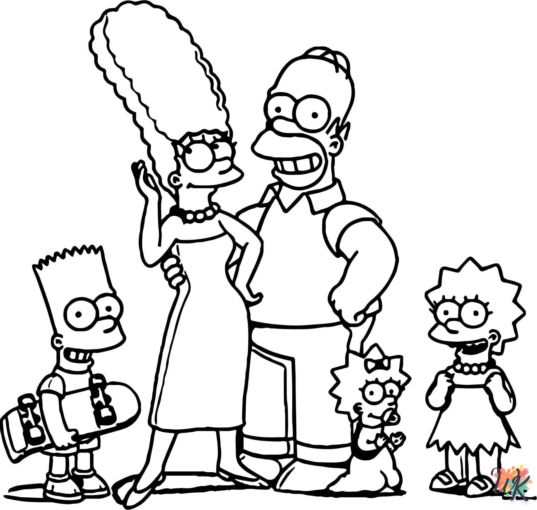 coloriage Simpson  de pour enfants 1