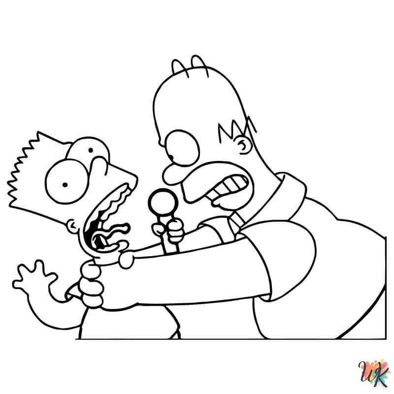 coloriage Simpson  educatif pour enfant