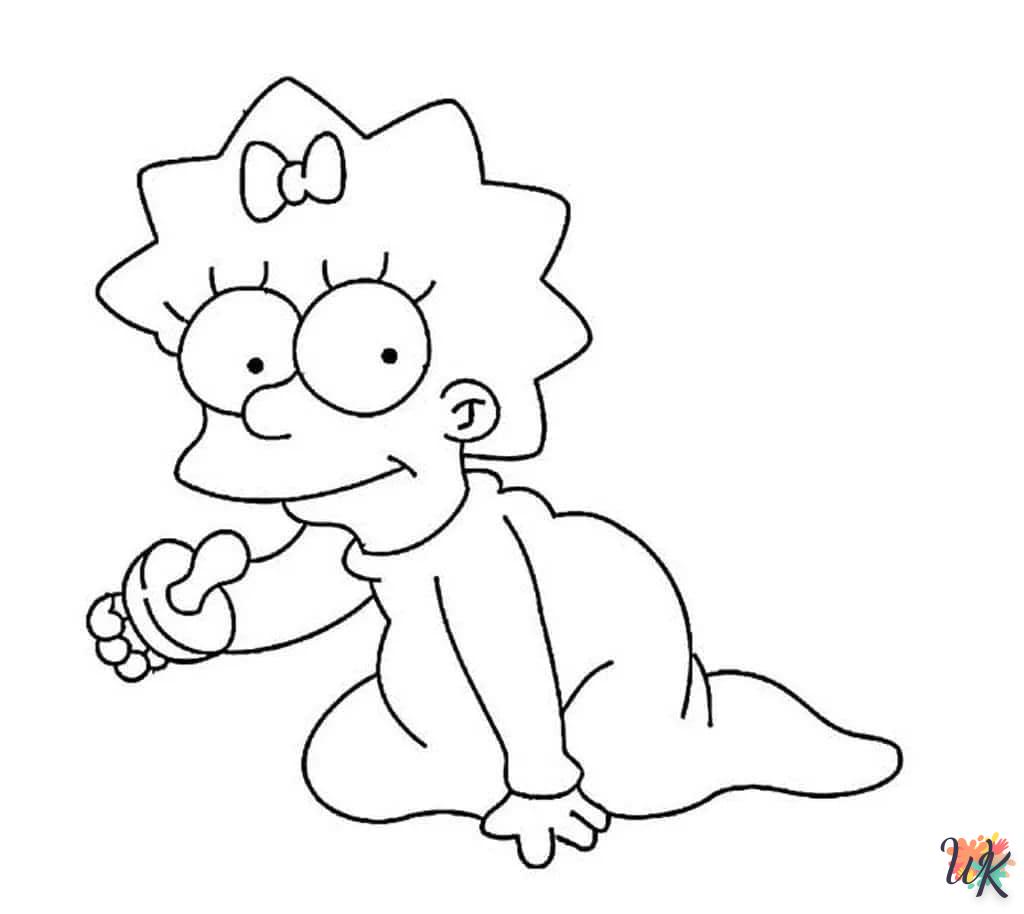 coloriage Simpson  enfant 6 ans à imprimer