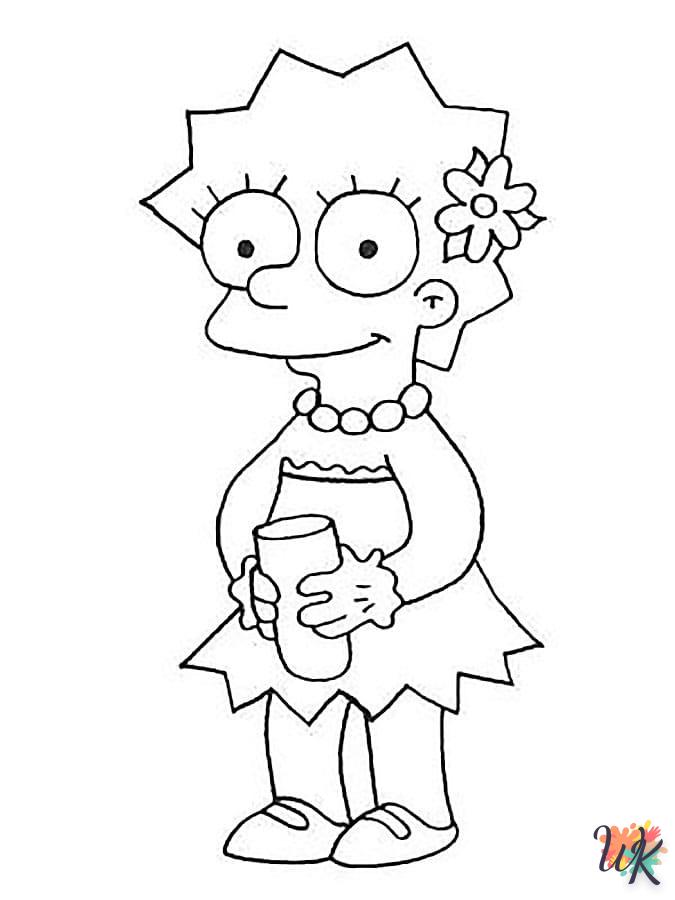 coloriage Simpson  et découpage à imprimer