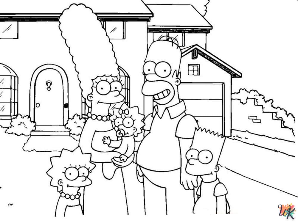 coloriage Simpson  a imprimer enfant 5 ans