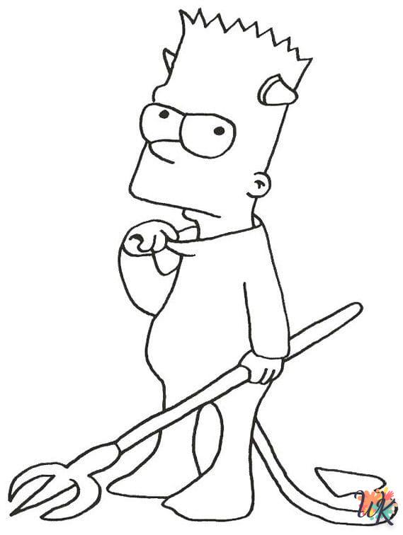 image de coloriage Simpson  pour enfant