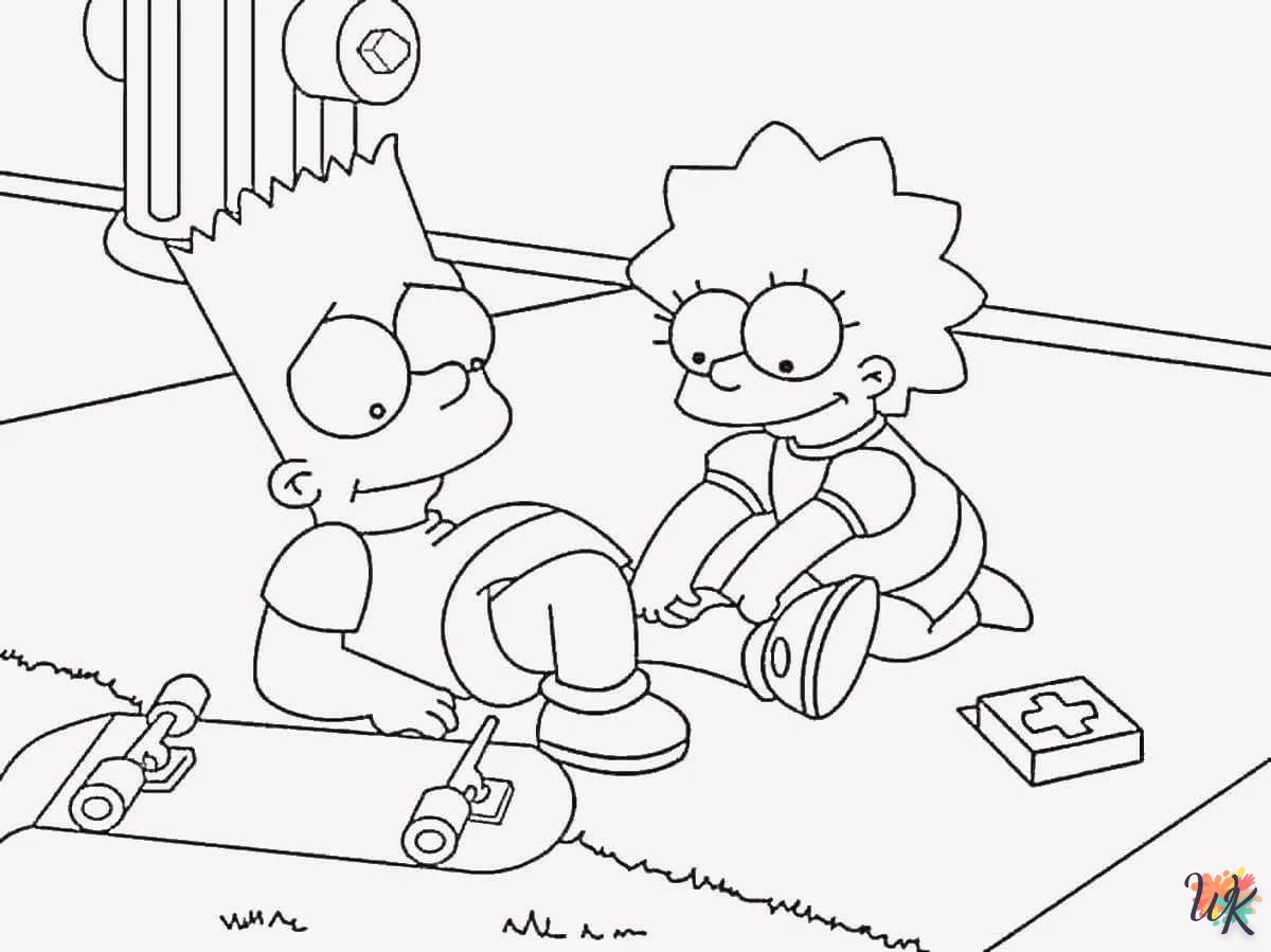 coloriage Simpson  à imprimer pour enfant de 9 ans