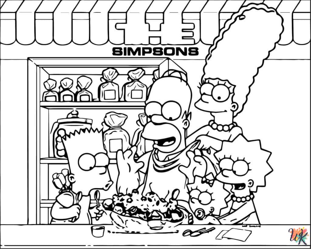 coloriage Simpson  à imprimer pour enfant de 3 ans