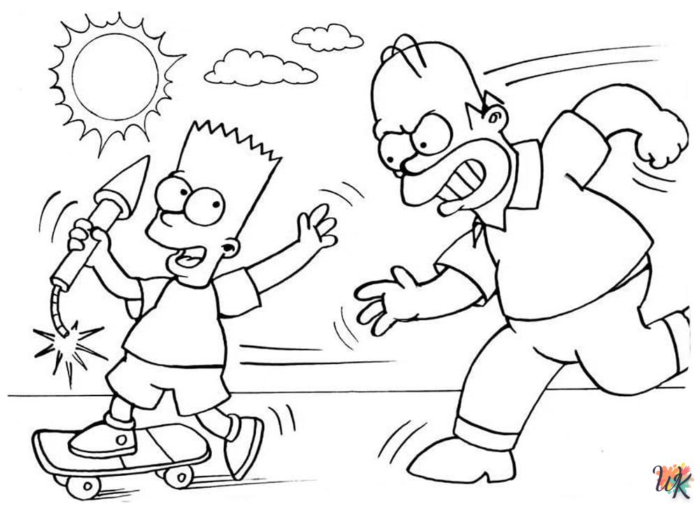 coloriage Simpson  enfant 5 ans à imprimer