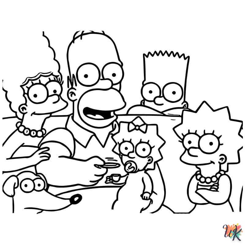 coloriage Simpson  et decoupage