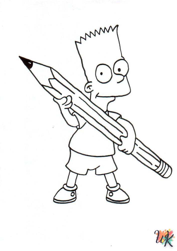 coloriage Simpson  et apprentissage 1