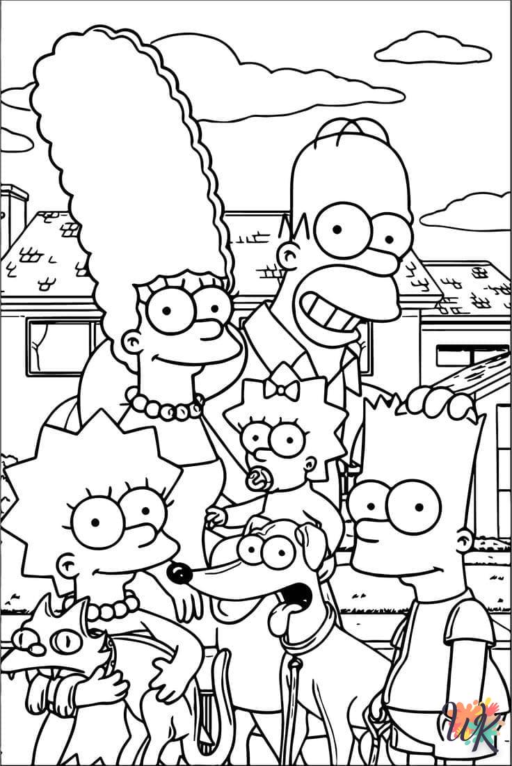 coloriage Simpson  a imprimer pour enfant de 4 ans