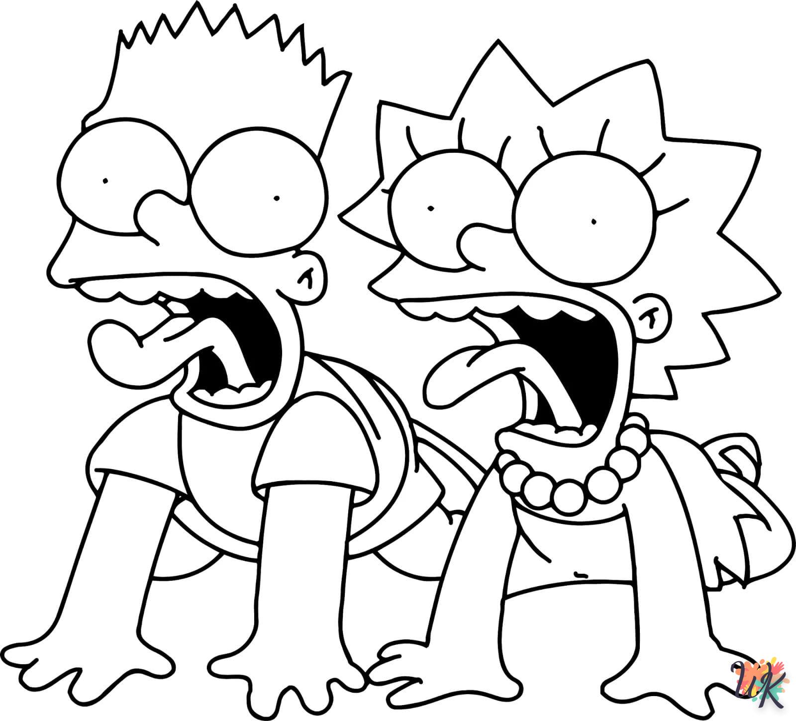 coloriage Simpson  gratuit a imprimer