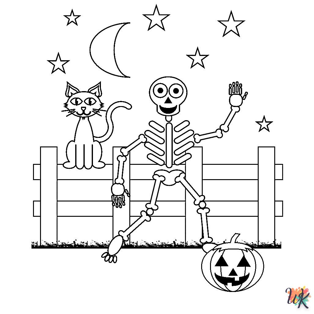 coloriage Squelette  pour enfant a imprimer gratuit 1