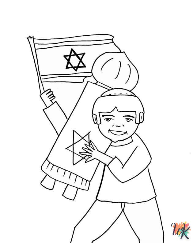 coloriage Sukkot  enfant à imprimer gratuit 1