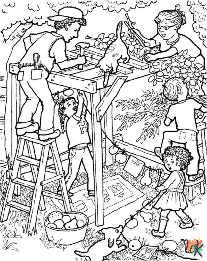 coloriage Sukkot  pour enfant de 4 ans