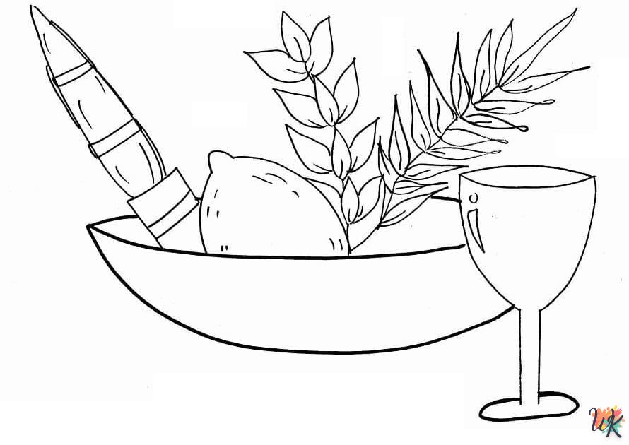 coloriage Sukkot  à numéro adulte en ligne gratuit