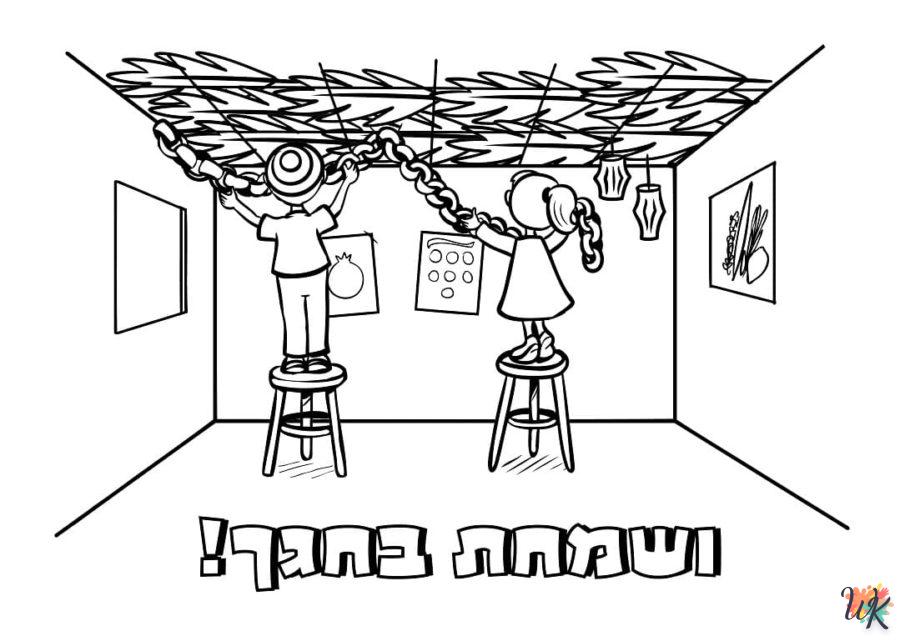 coloriage Sukkot  à imprimer pour enfant de 12 ans