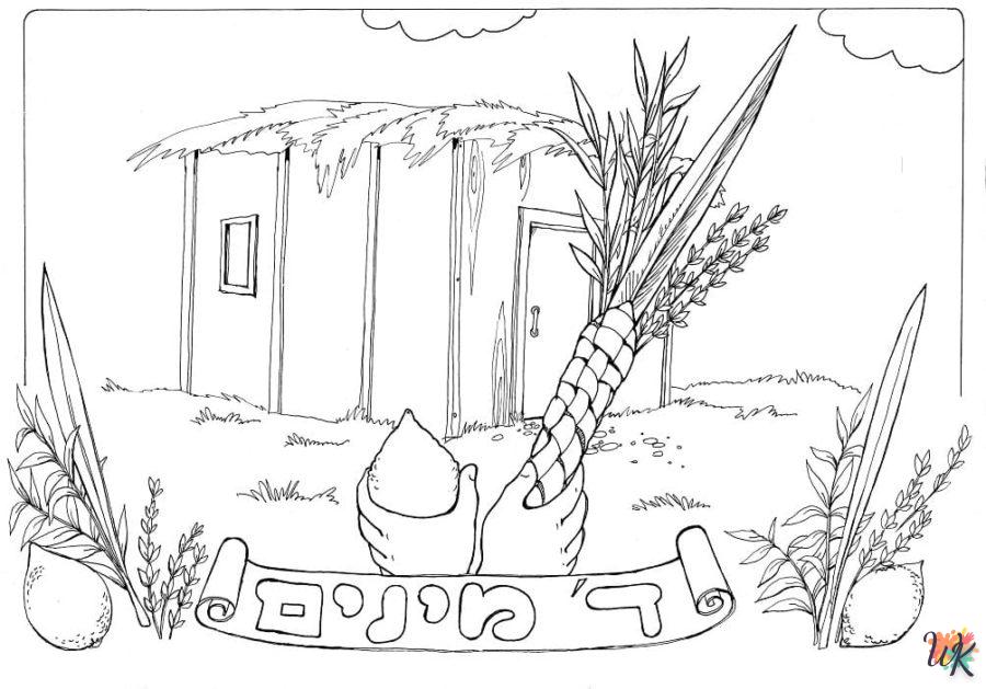 coloriage Sukkot  automne en ligne gratuit à imprimer