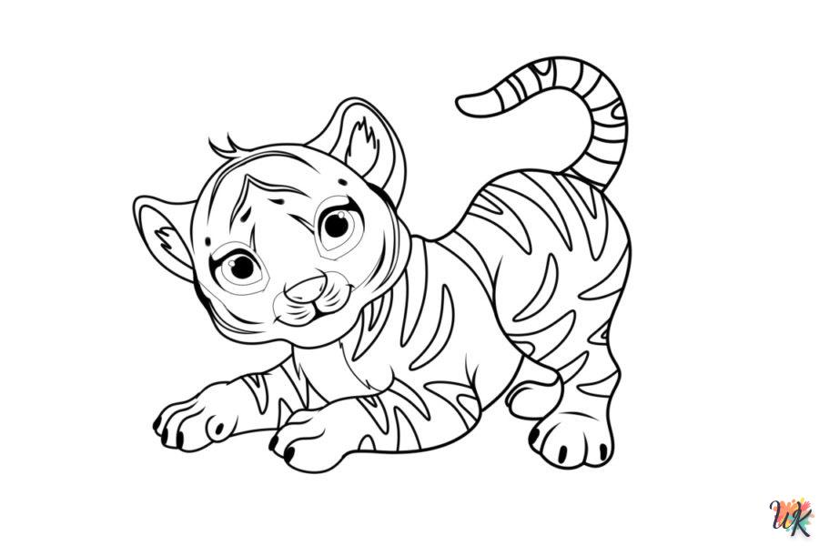 coloriage Tigre  pour enfant de 7 ans