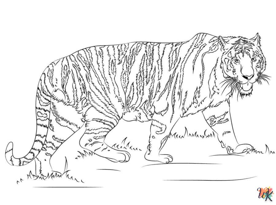 coloriage Tigre  en ligne 8 ans