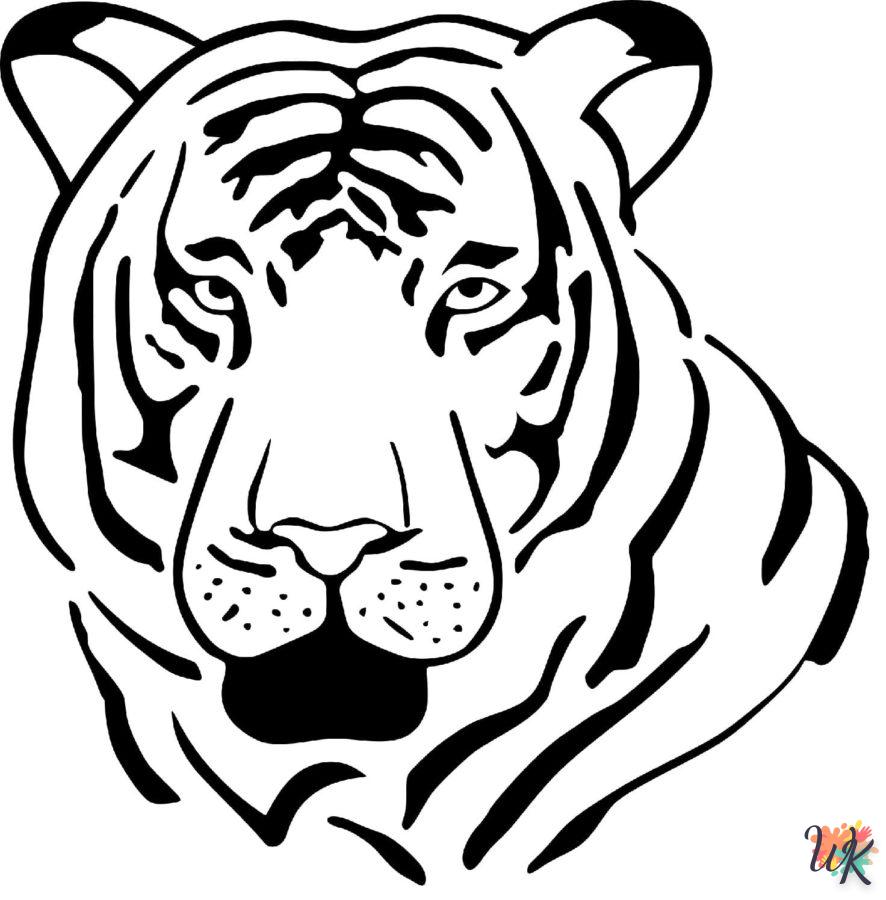 coloriage Tigre  a colorier en ligne 1