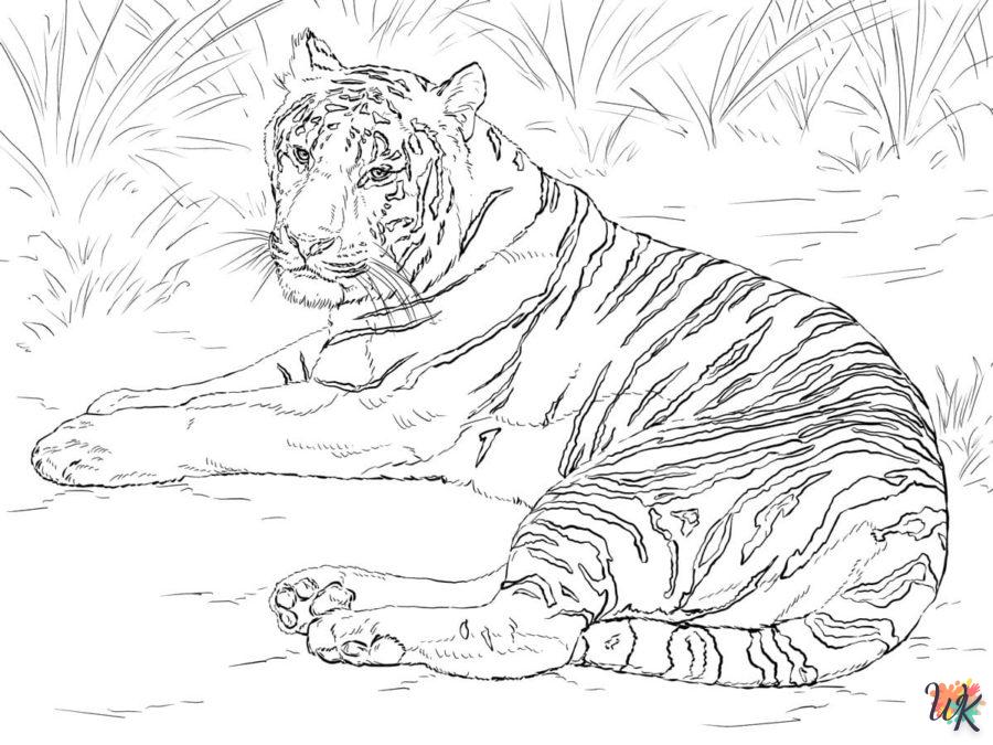 coloriage Tigre  gratuit 1