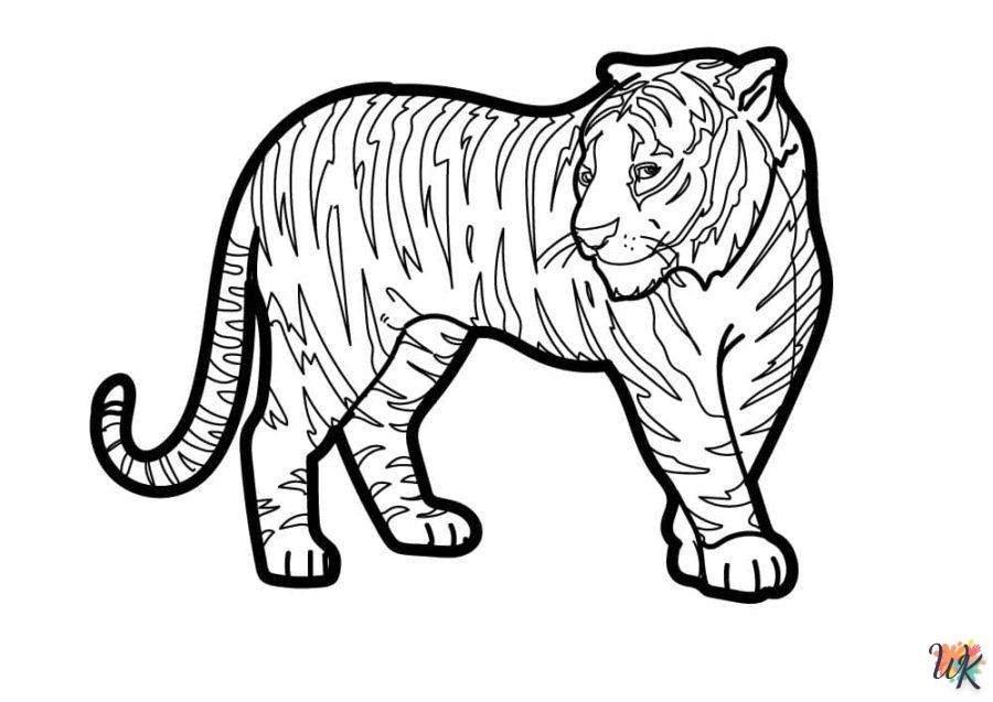 coloriage Tigre  bebe animaux a imprimer gratuit 1