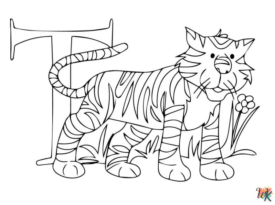 Coloriage Tigre 36