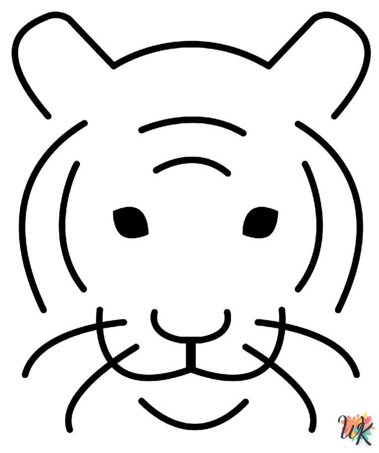 coloriage Tigre  à imprimer pdf