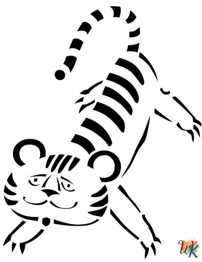 coloriage Tigre  pour primaire 1