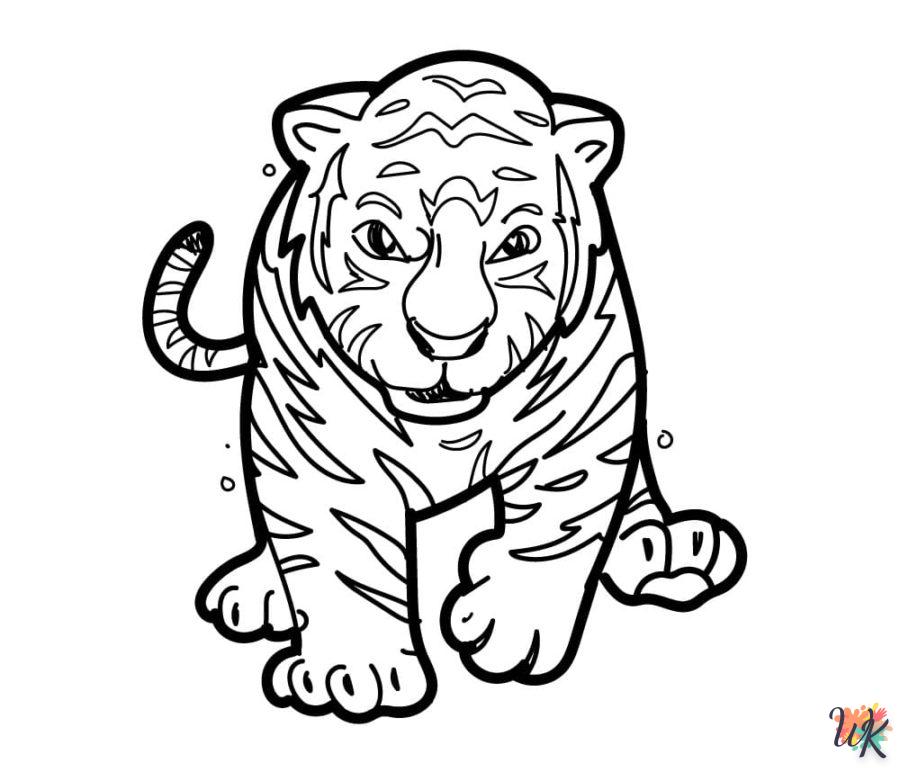 coloriage Tigre  et dessins