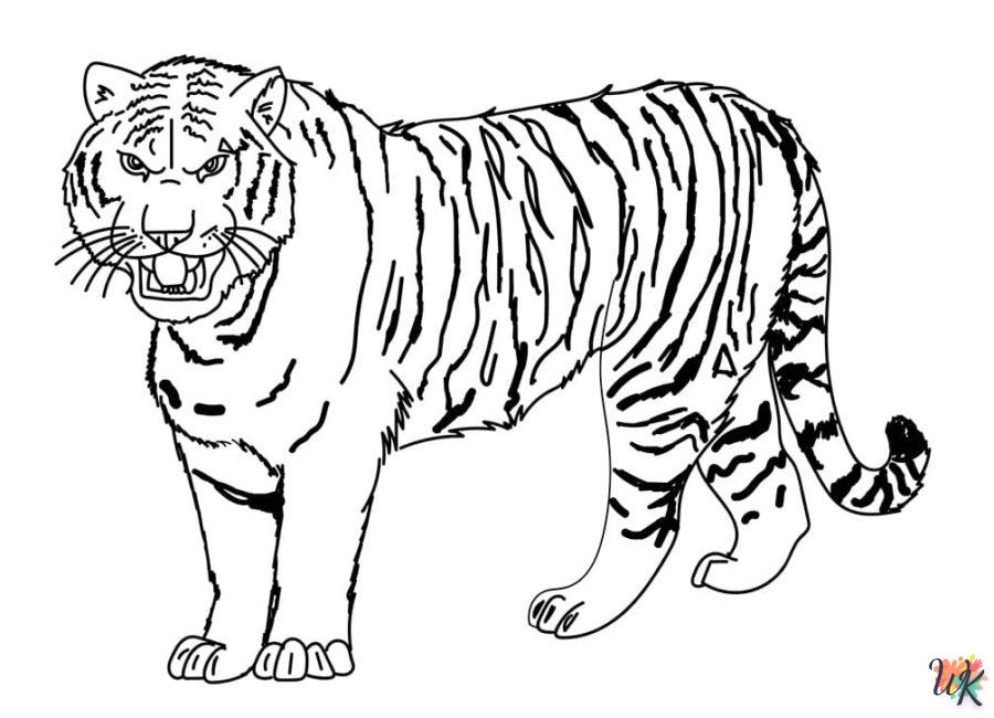 coloriage Tigre  à imprimer gratuitement 1