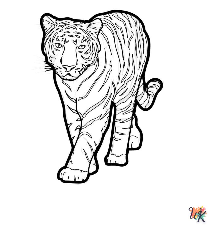 coloriage Tigre  a imprimer pour enfant de 4 ans