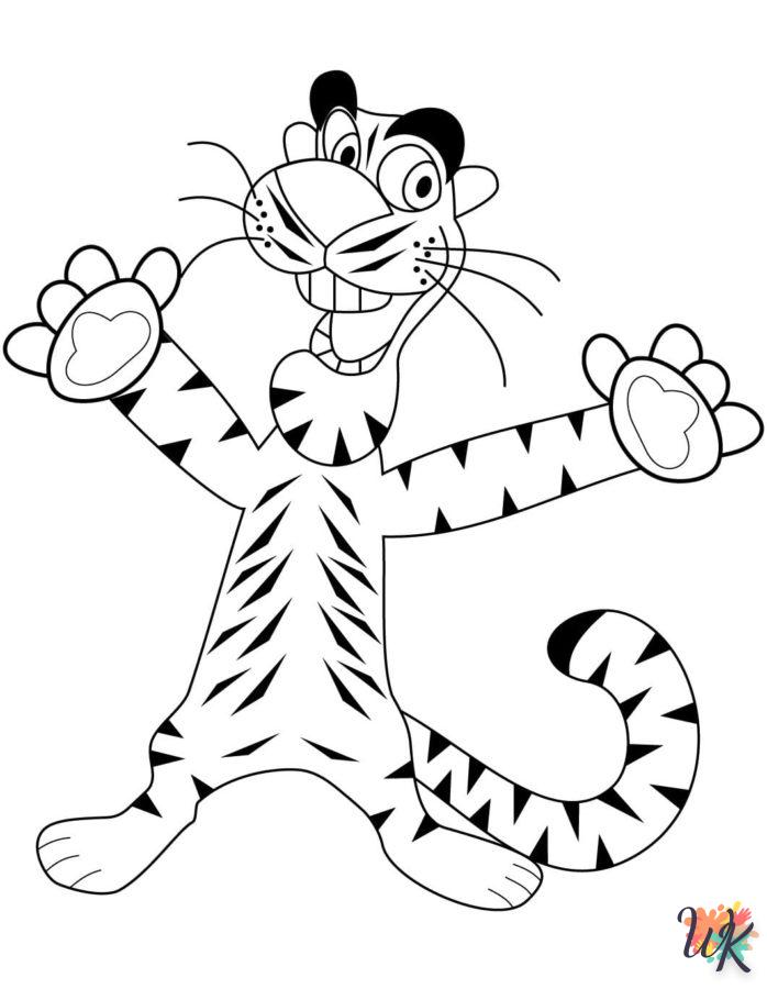 coloriage Tigre  pour enfant de 4 ans