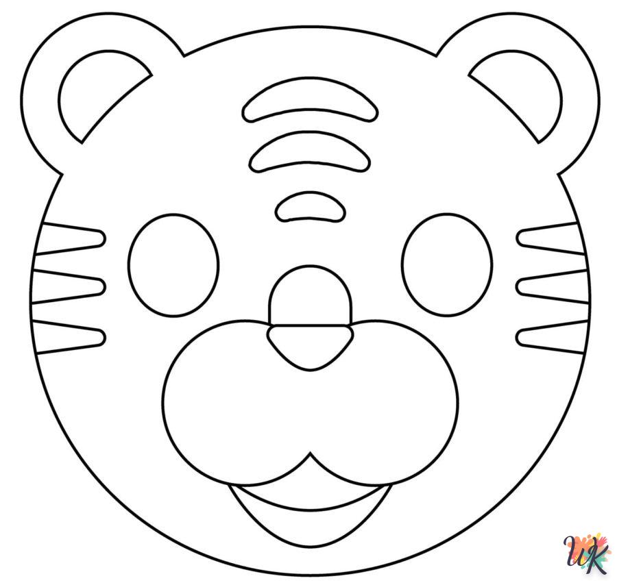 coloriage Tigre  pour enfant de 3 ans