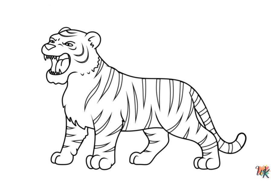 coloriage Tigre  en ligne pour bebe de 2 ans 1