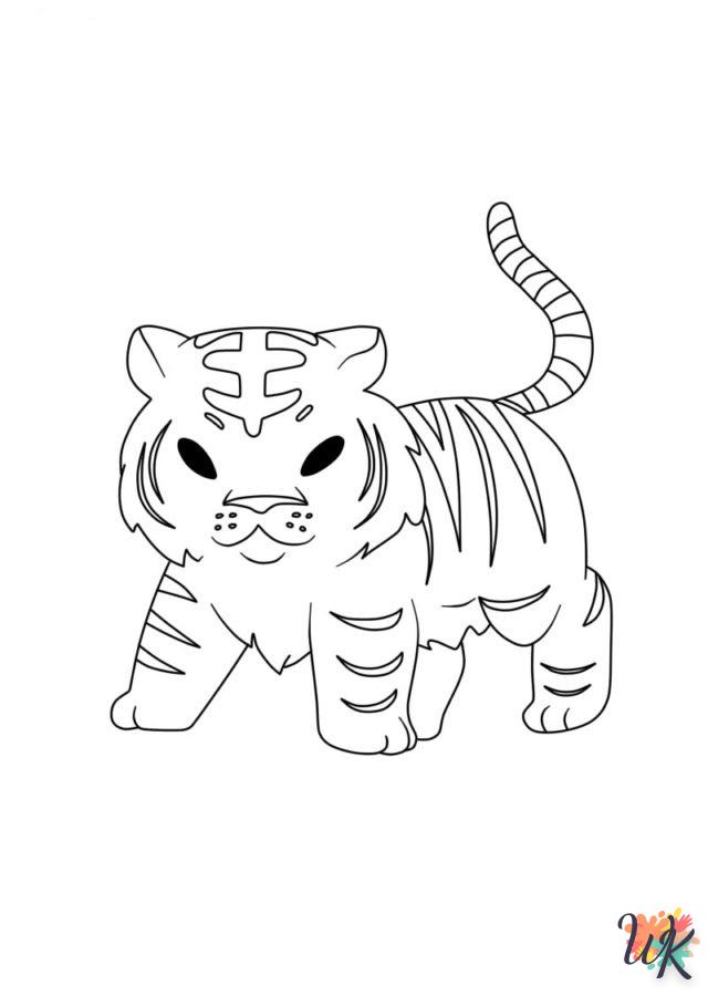 alphabet coloriage Tigre  en ligne