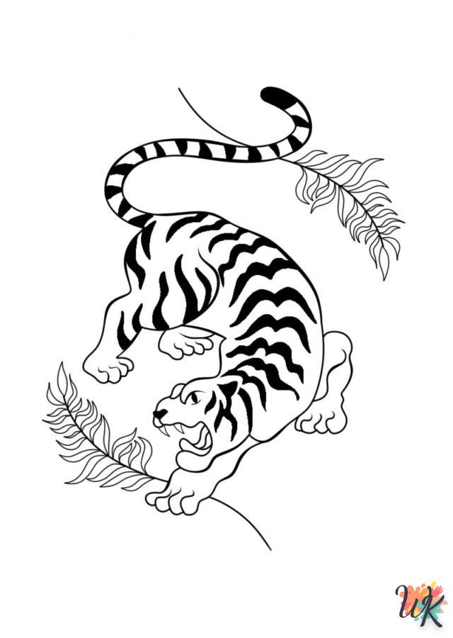 coloriage Tigre  enfant 2 ans a imprimer