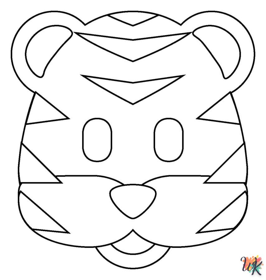 coloriage Tigre  pour enfant de à imprimer 1