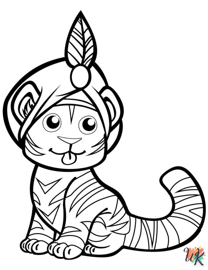 coloriage Tigre  enfant à imprimer