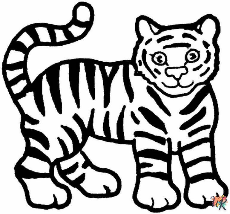 coloriage Tigre  bebe à imprimer