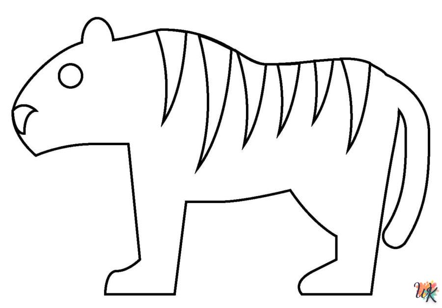 coloriage Tigre  pour enfant de 5 ans