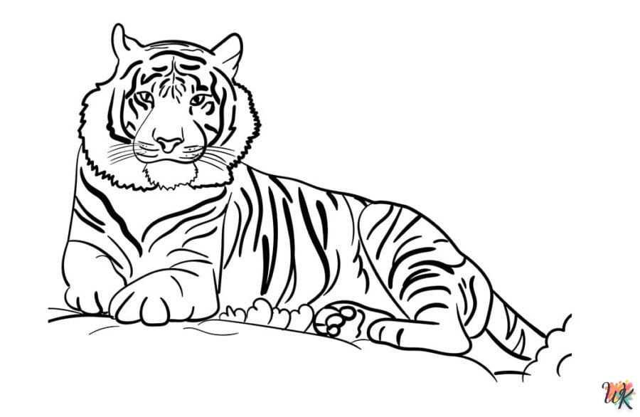 coloriage Tigre  pour enfant de à imprimer