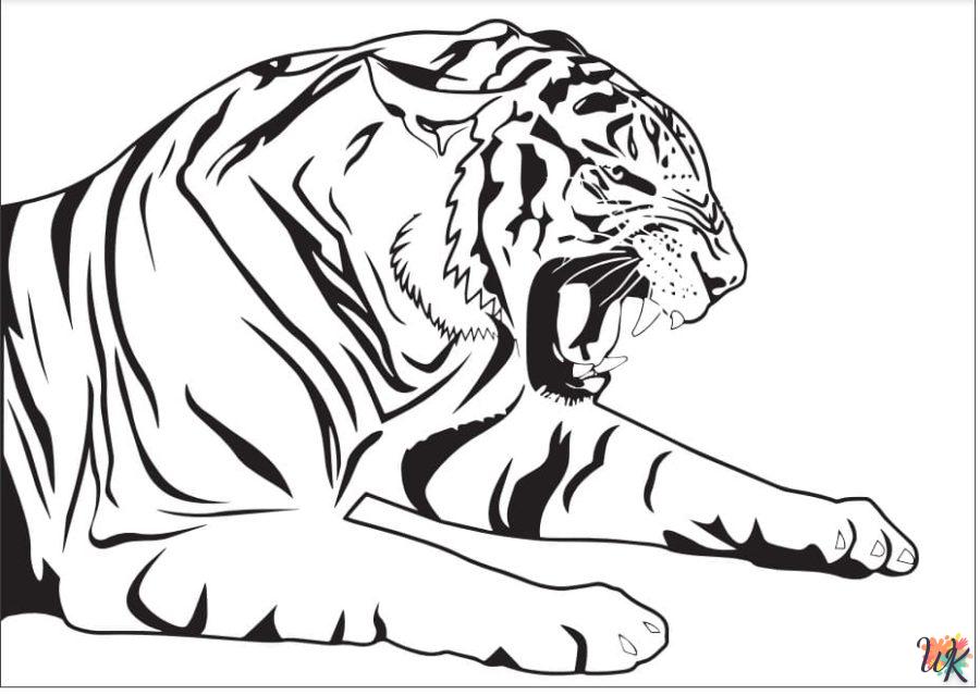 coloriage Tigre  pour enfant a imprimer gratuit