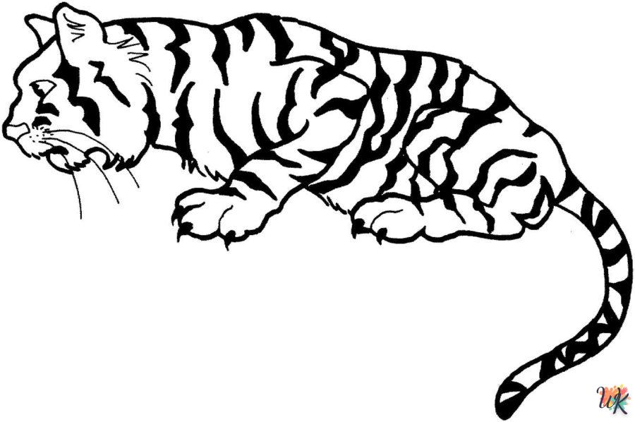 coloriage Tigre  en ligne adulte gratuit