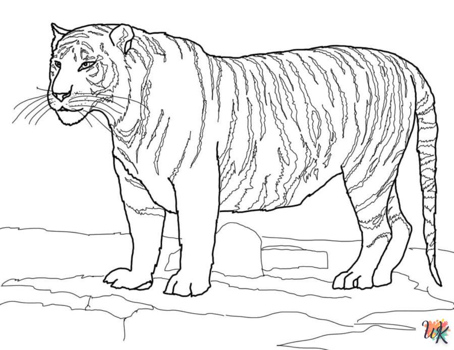 télécharger coloriage Tigre  gratuit