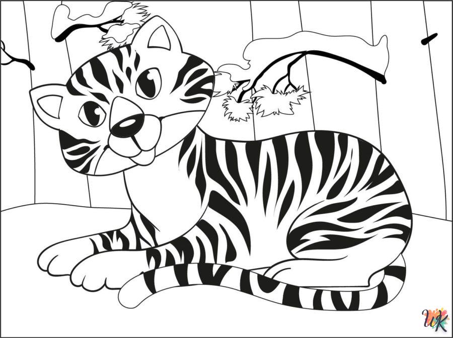 Coloriage Tigre 8