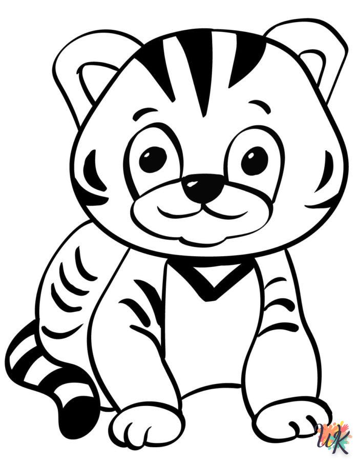 coloriage Tigre  à imprimer pdf gratuit