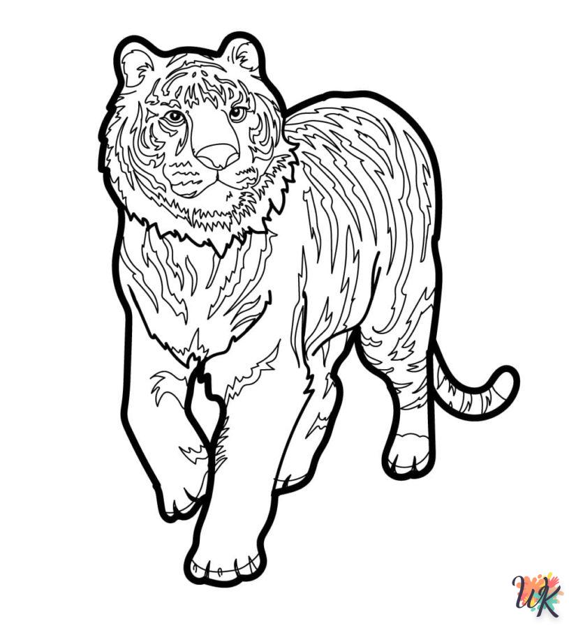 coloriage Tigre  pour enfant gratuit