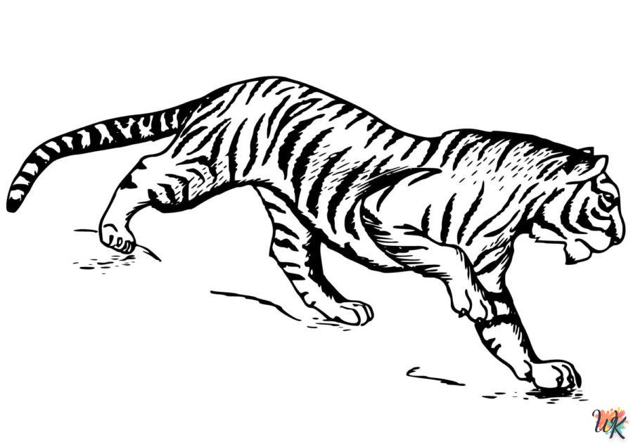 coloriage Tigre  d'enfant a imprimer