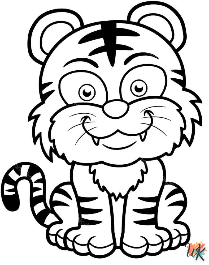 coloriage Tigre  en ligne 8 ans 1