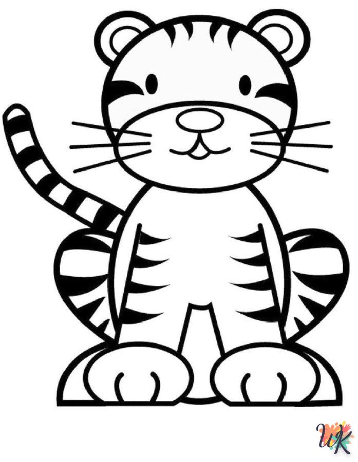 coloriage Tigre  enfant 3 ans a imprimer