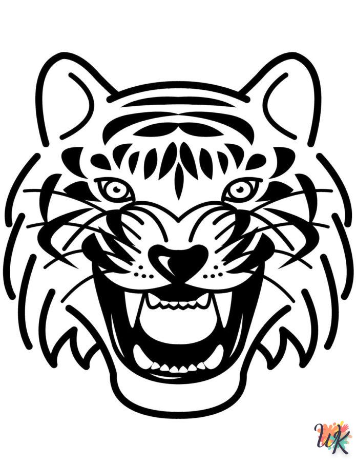 imprimer coloriage Tigre  gratuit